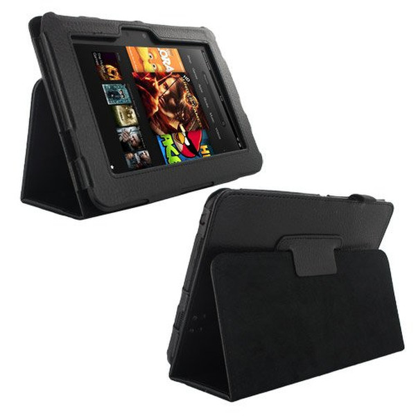 Skque AMZ-KIN-FI-HD-LTHR-BLK 7Zoll Blatt Schwarz Tablet-Schutzhülle