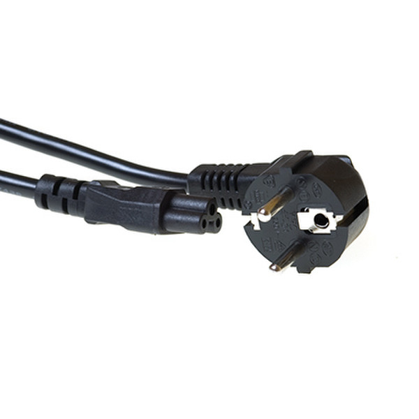 Ewent EW9180 3m CEE7/7 Schuko C5 coupler Black power cable