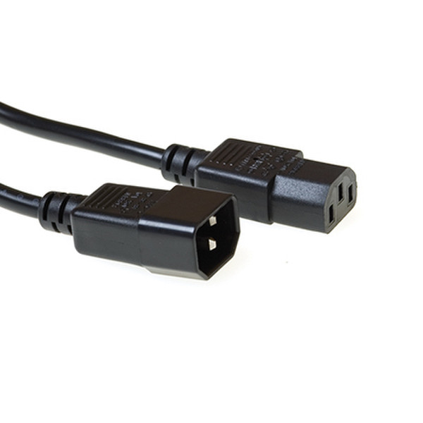 Ewent EW9186 1.8m C14 coupler C13 coupler Black power cable