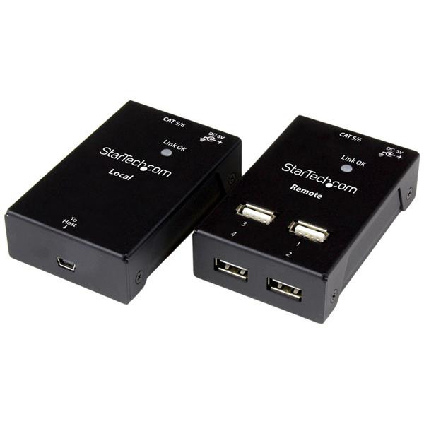 StarTech.com 4 Port USB 2.0 über Cat5 oder Cat 6 Extender bis zu 50m