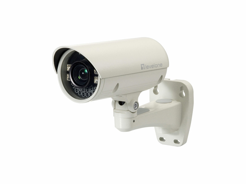 LevelOne Zoom Network camera, 2-Megapixel, Outdoor, 802.3af PoE, IR LEDs, Day & Night, 3x Optical Zoom