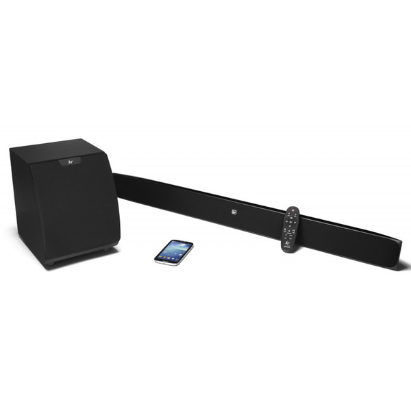 KitSound Upstage Wired & Wireless 2.1 100W Black soundbar speaker