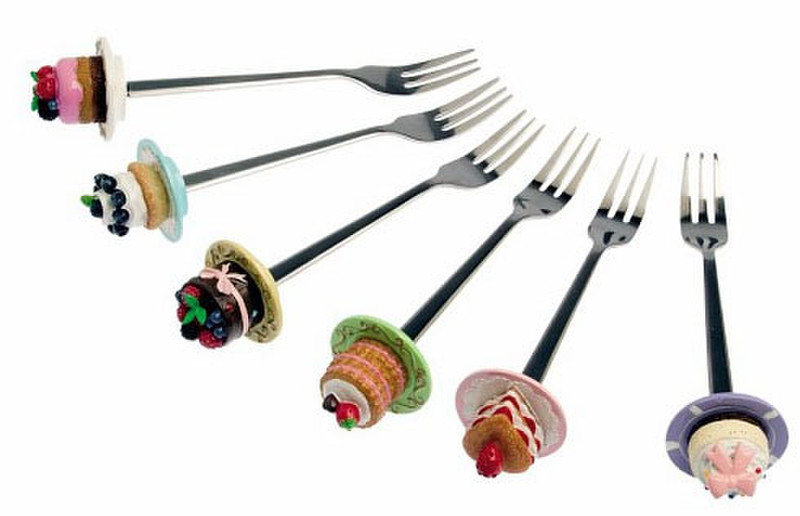 Tognana Porcellane UK4DIE9INOX Cake fork Plastic,Silicone,Steel 6pc(s) fork