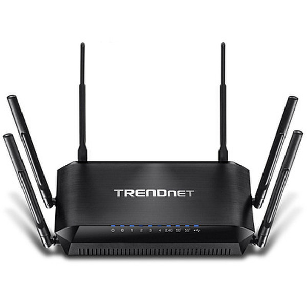 Trendnet TEW-828DRU Tri-band (2.4 GHz / 5 GHz / 5 GHz) Gigabit Ethernet Black wireless router