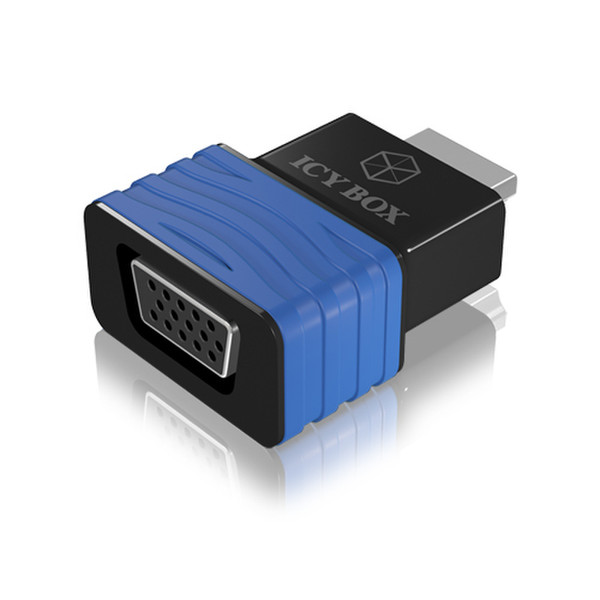 ICY BOX HDMI - VGA, M/F HDMI VGA Черный, Синий