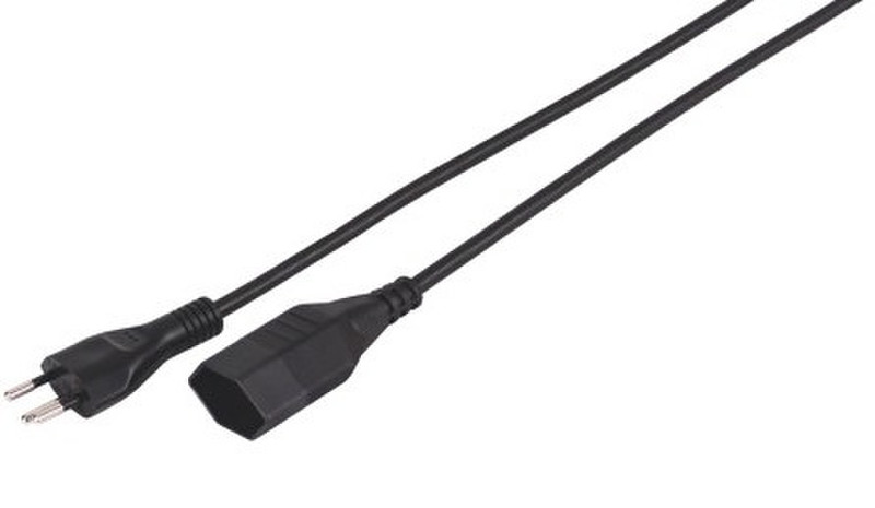 Steffen 0302123 3m Power plug type J C13 coupler Black power cable