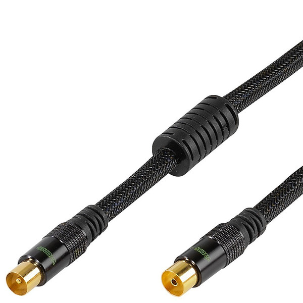 Vivanco 34703 1.5m F F Black coaxial cable