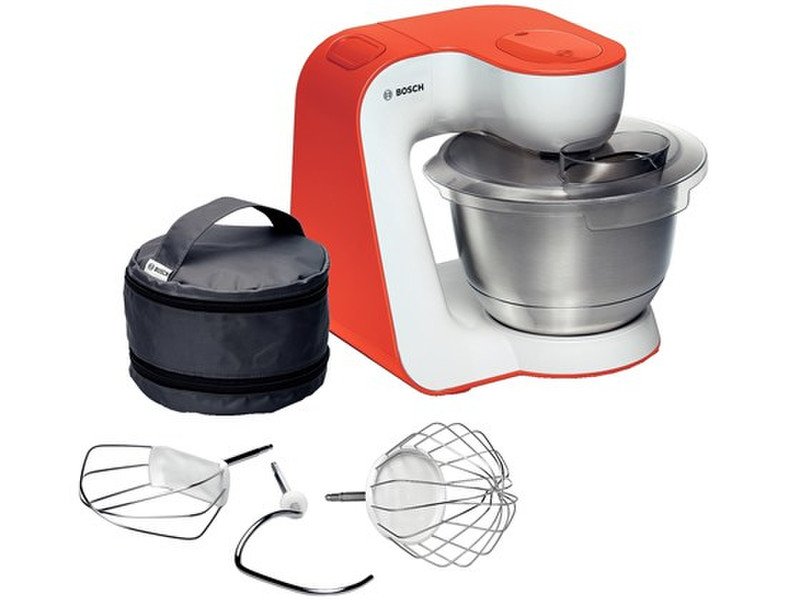 Bosch MUM54I00 Stand mixer 900Вт Оранжевый, Нержавеющая сталь, Белый миксер