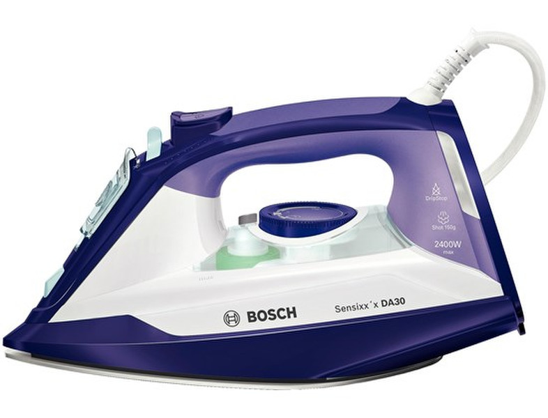 Bosch TDA3024030 Dampfbügeleisen 2400W Violett, Weiß Bügeleisen