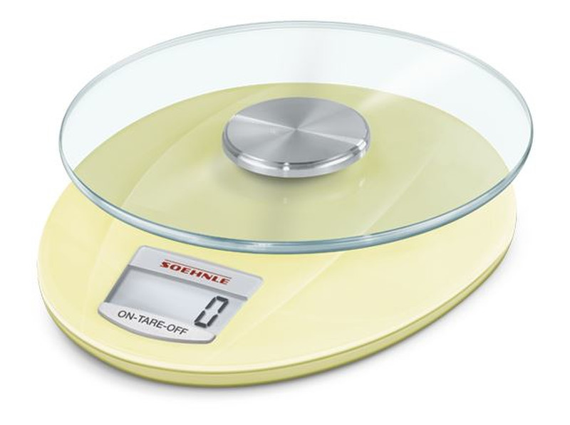 Soehnle Roma Pastel Yellow Tabletop Electronic kitchen scale Transparent,Yellow