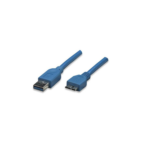 Techly 1.0m USB 3.0/Micro-B USB 3.0 1м USB A Micro-USB B Синий