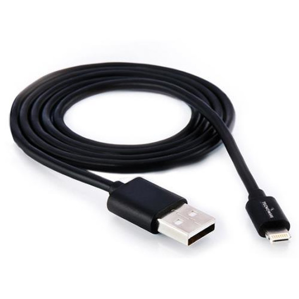 Tecnoware FCM17200 1.5m USB A Lightning Black USB cable