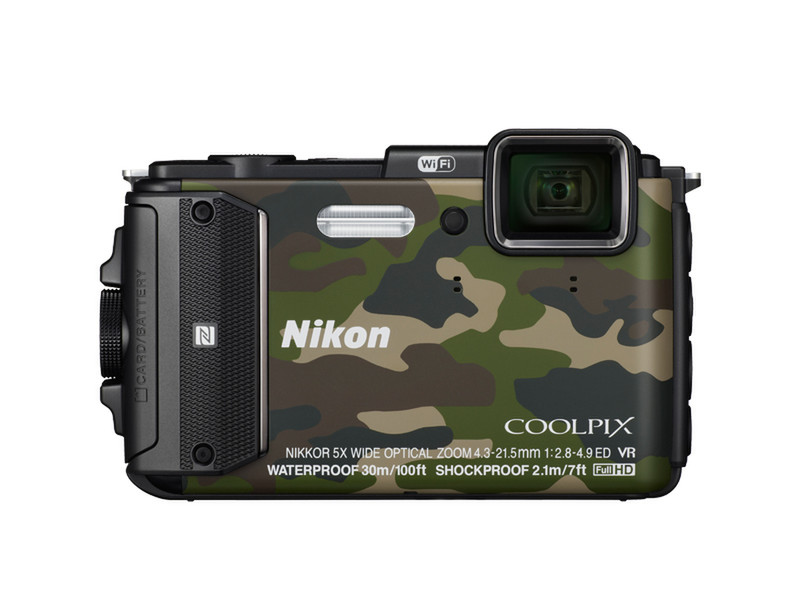 Nikon COOLPIX AW130 16МП 1/2.3" CMOS 4608 x 3456пикселей Камуфляж