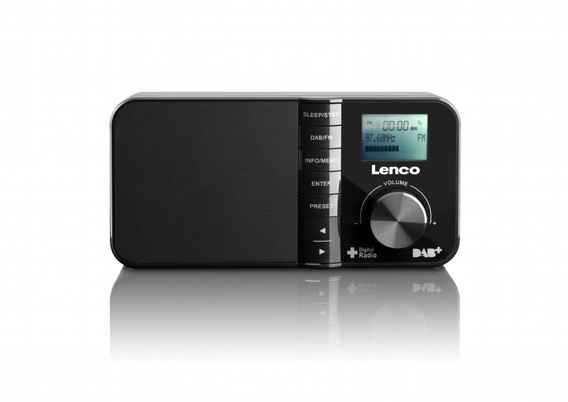 Lenco PDR-03 Tragbar Digital Schwarz Radio