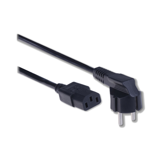 Ewent 3m, CEE 7/7 - IEC 60320 C13 CEE7/7 Schuko Разъем C13 Черный кабель питания