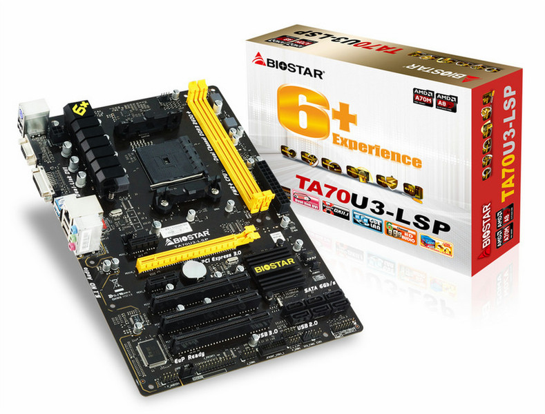 Biostar TA70U3-LSP AMD A70M Socket FM2+ ATX материнская плата
