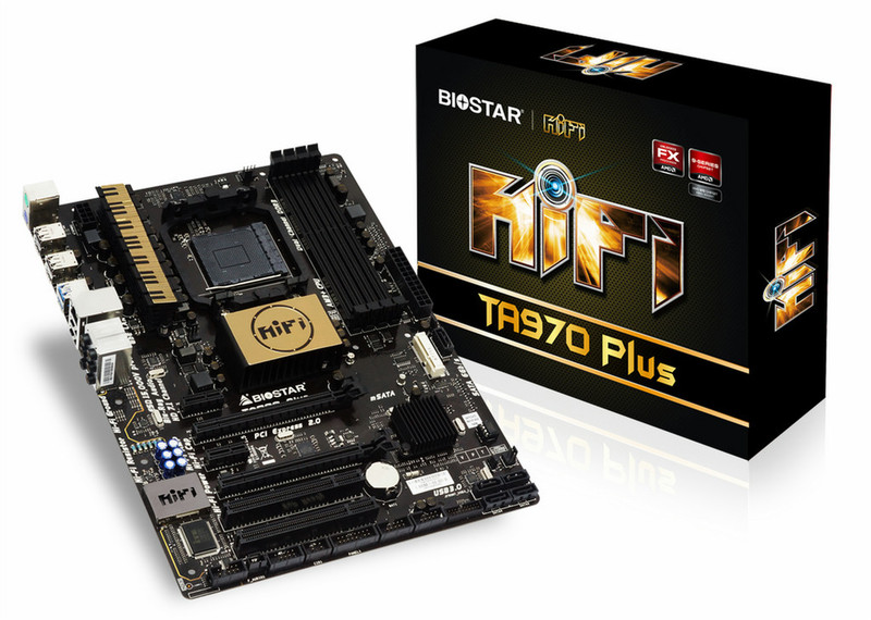 Biostar TA970 PLUS AMD 970 Socket AM3+ ATX motherboard