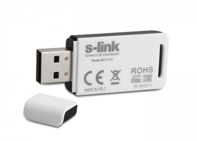S-Link SLP-310 Внутренний USB 2.0 Черный, Белый устройство для чтения карт флэш-памяти