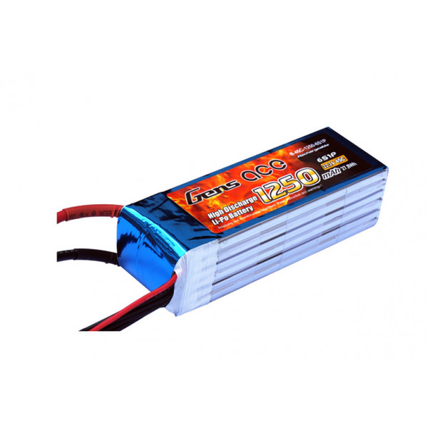 Gens ace B-45C-1250-6S1P Lithium Polymer 1250mAh 22.2V rechargeable battery