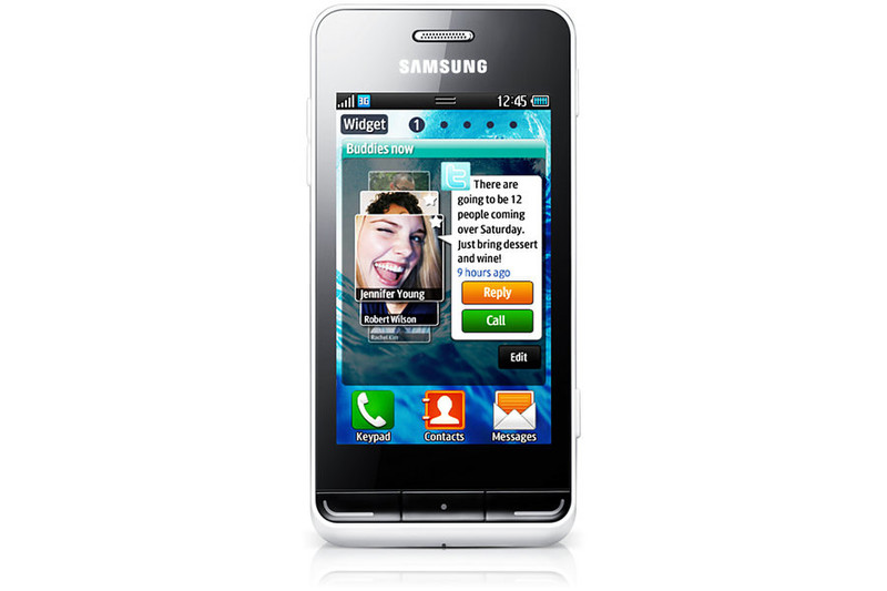 Samsung Wave 723 0.1ГБ Cеребряный, Белый