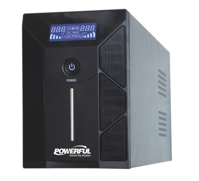 Powerful PLD-3000 3000VA Tower Black uninterruptible power supply (UPS)