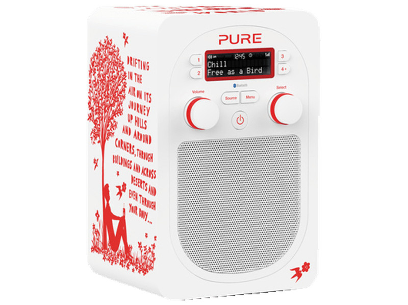Pure Evoke D2 Портативный Цифровой Красный, Белый радиоприемник