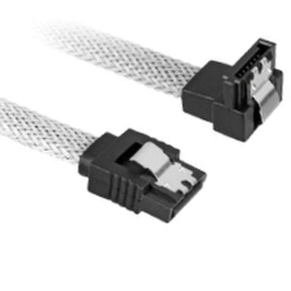Sharkoon 0.6m, 2xSataIII 0.6м SATA III 7-pin SATA III 7-pin Белый кабель SATA