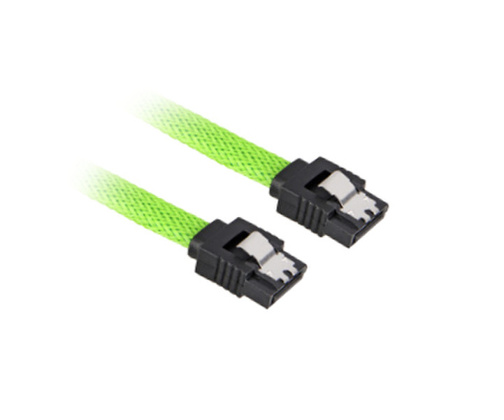 Sharkoon Sata 3 0.3м SATA III 7-pin SATA III 7-pin Черный, Зеленый кабель SATA
