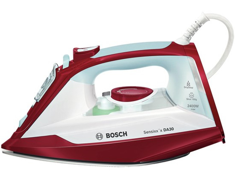 Bosch TDA3024010 Steam iron Ceranium soleplate 2400W Red,White iron
