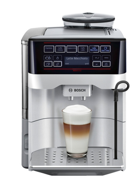 Bosch TES60351DE Espresso machine 1.7л Черный, Серый кофеварка