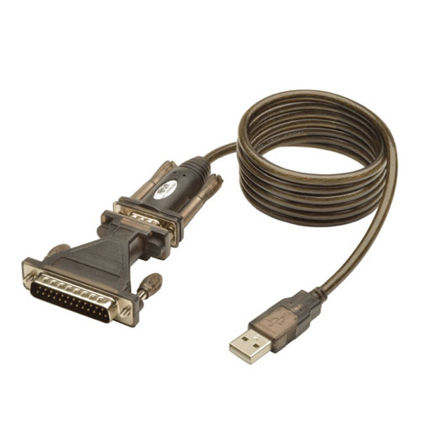 Tripp Lite U209-005-DB25 1.52m USB A DB25, DB9 Black serial cable
