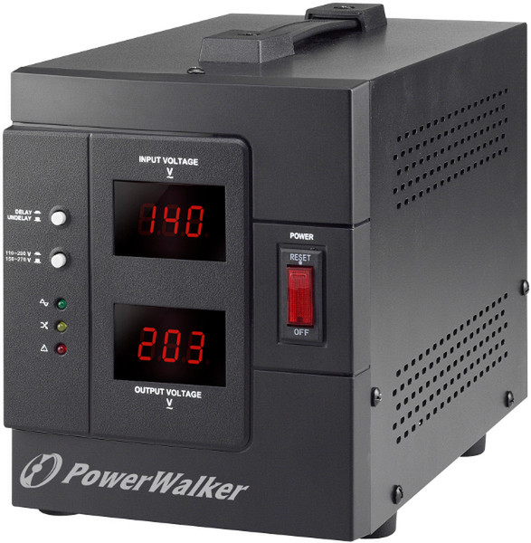 BlueWalker PowerWalker AVR 1500/SIV 2AC outlet(s) 230V Schwarz Spannungsregler