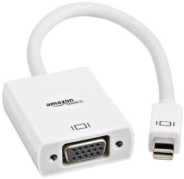 AmazonBasics L138 Mini DisplayPort VGA Weiß Kabelschnittstellen-/adapter