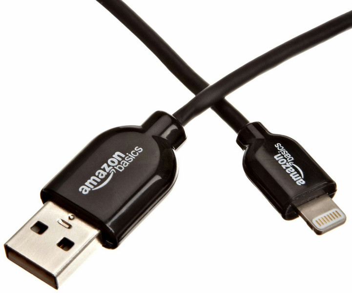 AmazonBasics USB/Lightning, 1.8m 1.8м USB A Lightning Черный