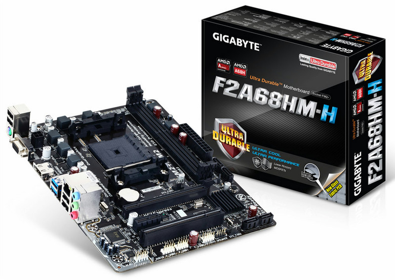 Gigabyte GA-F2A68HM-H AMD A68H Socket FM2+ Микро ATX материнская плата