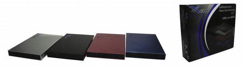 X-Case CASE2520PL HDD / SSD-Gehäuse 2.5Zoll Silber Speichergehäuse