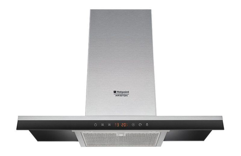 Hotpoint HLQB 9.8 LASI X/HA Wall-mounted 779m³/h A Black,Stainless steel cooker hood