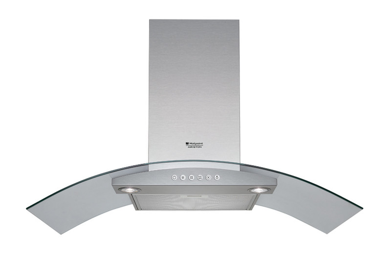 Hotpoint HGA 9.8 AB X/HA Wall-mounted 791m³/h B Stainless steel cooker hood