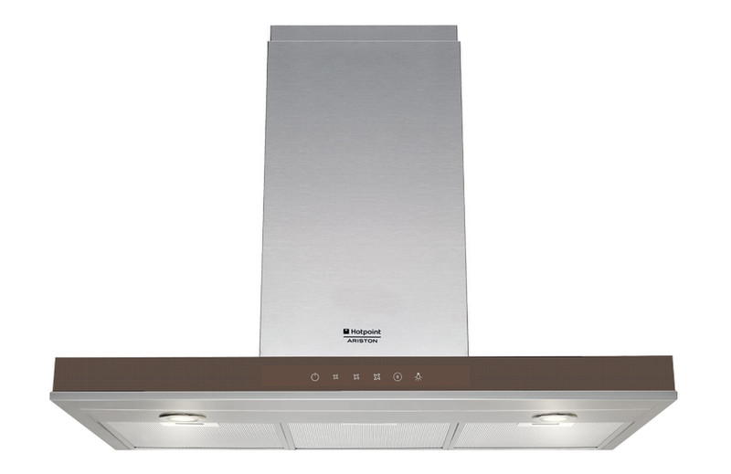 Hotpoint HLB 9.8 LT (CF) X/HA Wall-mounted 805m³/h A Brown,Stainless steel cooker hood