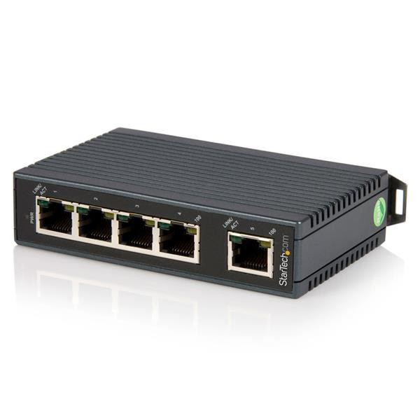 StarTech.com Industrieller 5 Port Ethernet Switch zur DIN-Schienen Montage