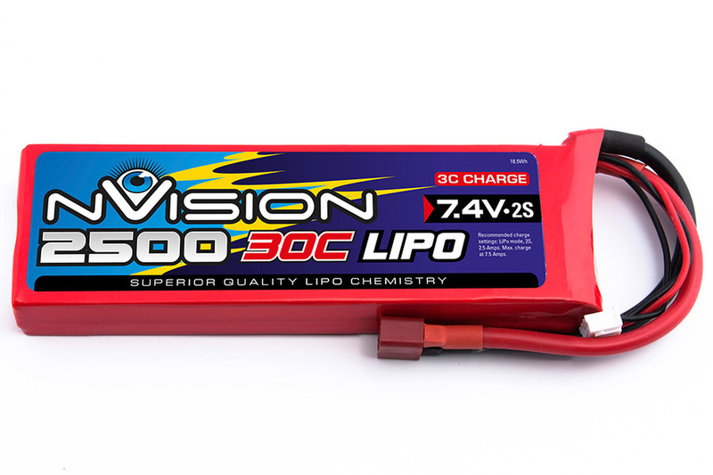 nVision NVO1505 Lithium Polymer 2500mAh 7.4V rechargeable battery