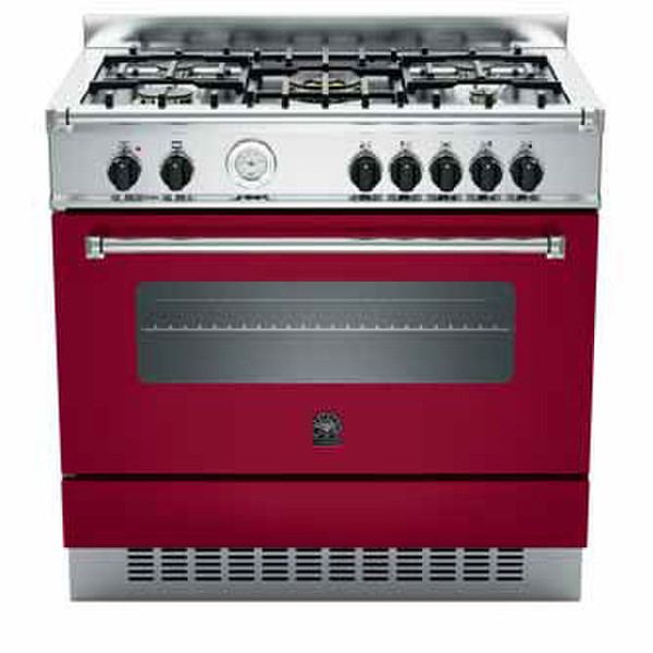 Bertazzoni La Germania AM9 5C 71 A VI Freistehend Gas hob Rot Küchenherd