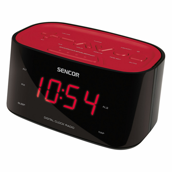 Sencor SRC 180 RD Часы Черный, Красный радиоприемник