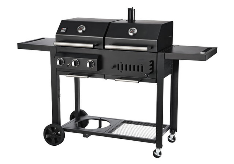 CHEF CENTRE T36 Grill Cart Charcoal + Gas 8790W Black barbecue