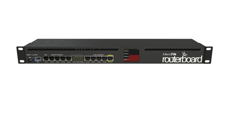 Mikrotik RB2011UIAS-RM Eingebauter Ethernet-Anschluss Schwarz Router