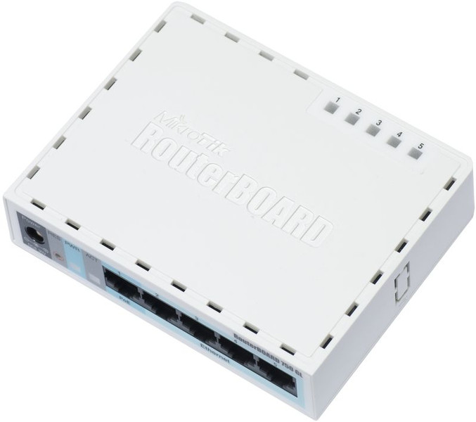 Mikrotik RB750GL Eingebauter Ethernet-Anschluss Weiß Kabelrouter