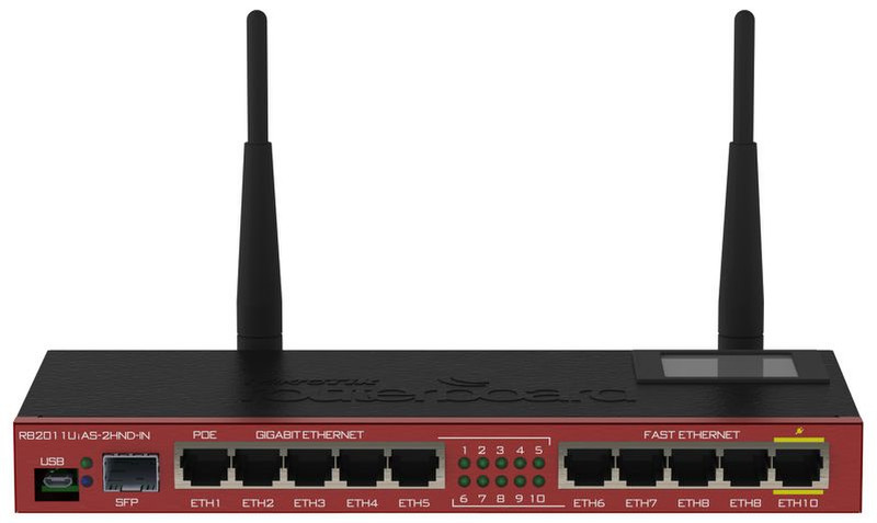Mikrotik RB2011UIAS-2HND-IN Gigabit Ethernet Schwarz WLAN-Router