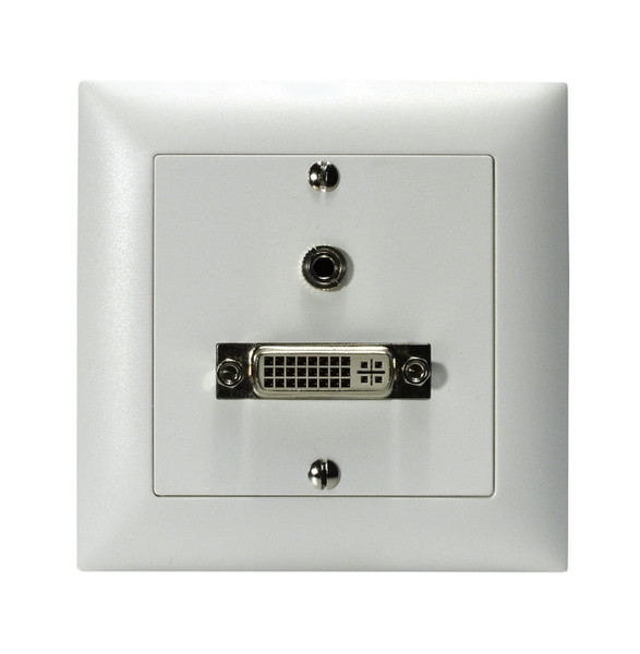 Feller UP-ED/3.5/DVI DVI-I + 3.5mm White socket-outlet