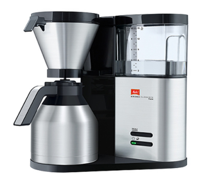 Melitta Aroma Elegance Therm freestanding Fully-auto Drip coffee maker 15cups Black,Stainless steel