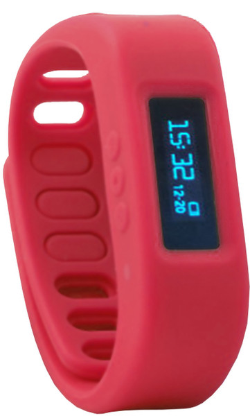 Brigmton BSPORT-10 Wristband activity tracker 0.91Zoll OLED Kabellos Schwarz, Rot